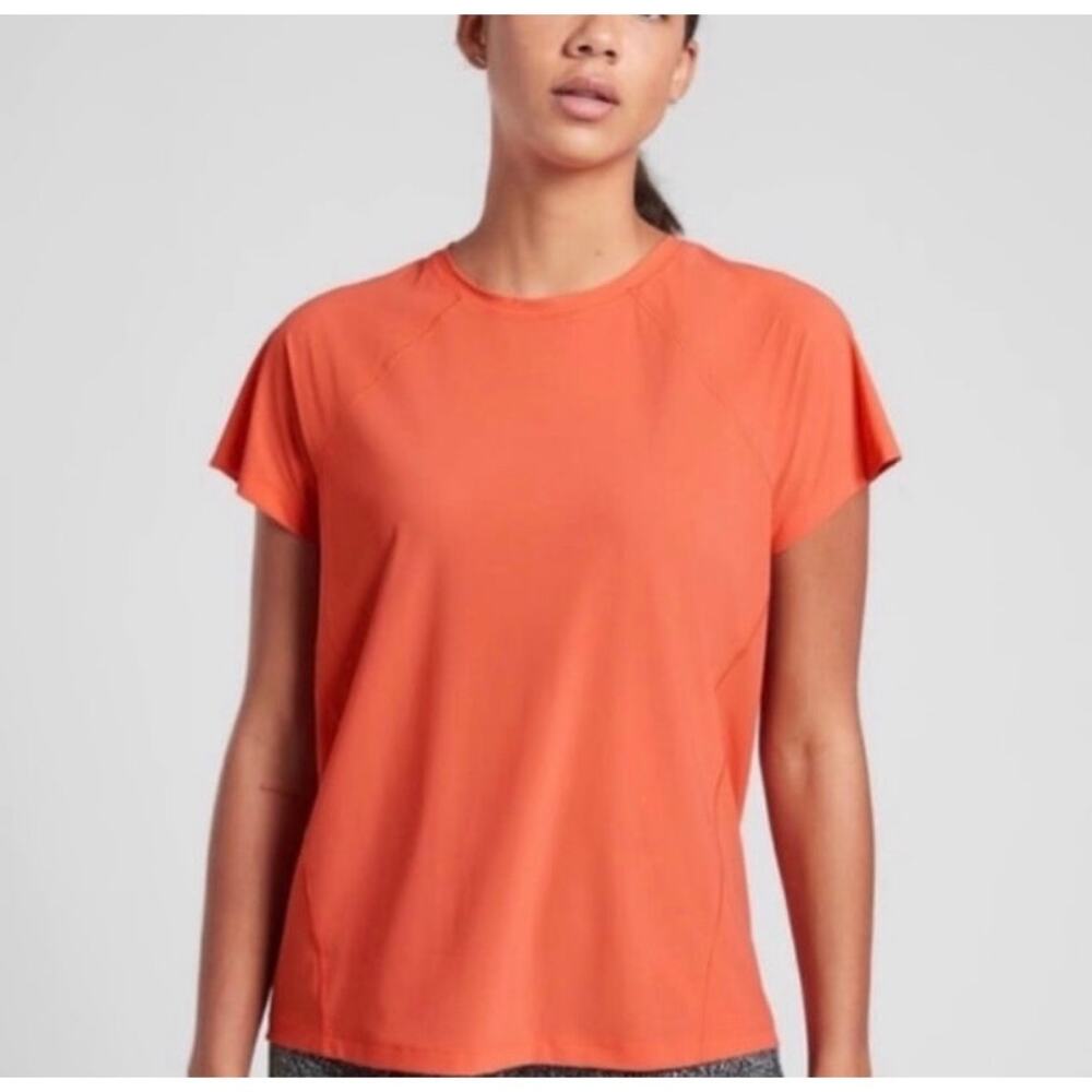 Athleta Ultimate Hybrid Tee Plus 2X Orange Coral NWT